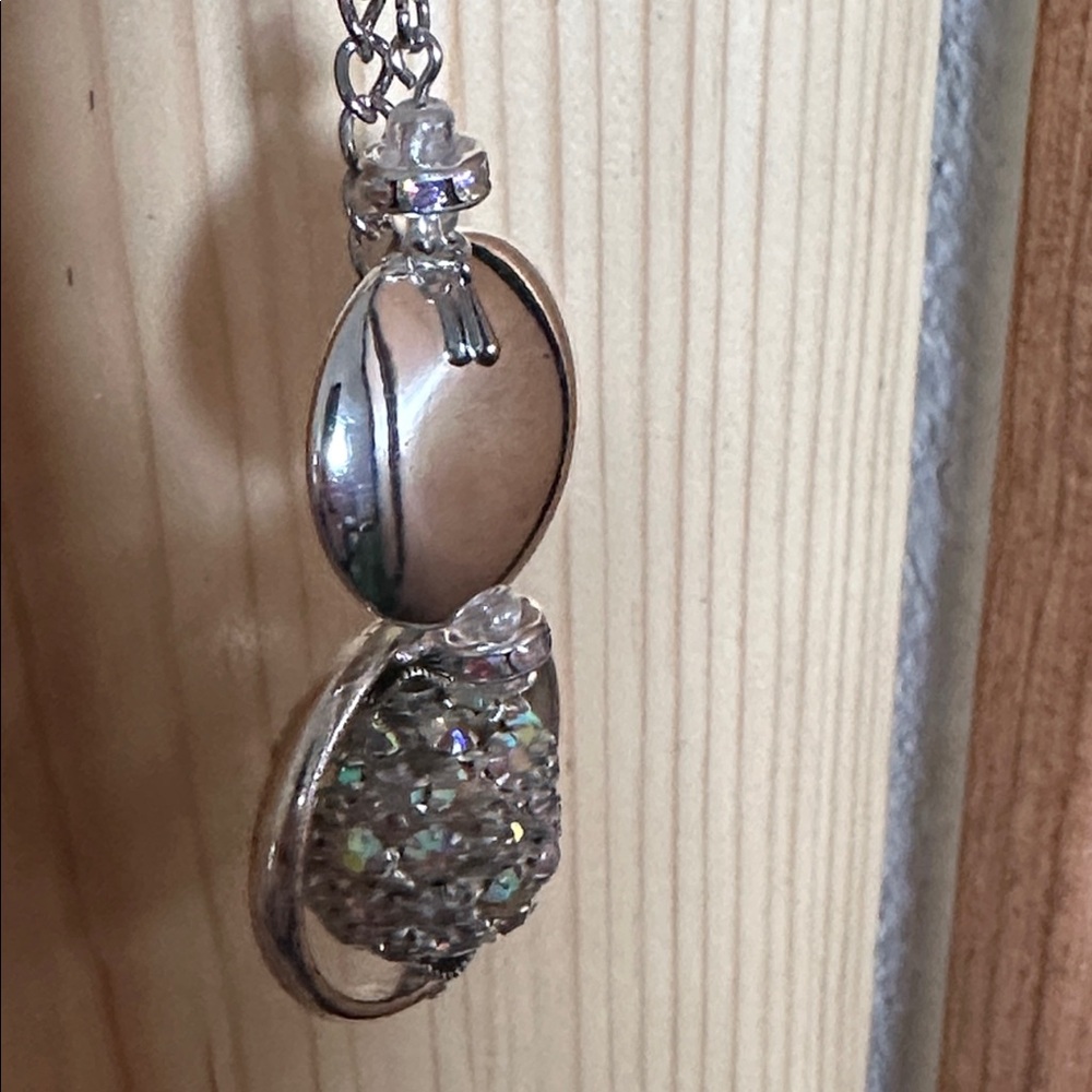Crystal and Silver Purse Charm - Picture 3 of 4